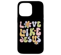 Carcasa para iPhone 14 Pro MAX Groovy Love Like Jesus Religious God Christian Graphic