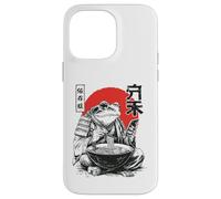 Carcasa para iPhone 14 Pro MAX Grumpy Frog Eats Ramen y Scroll Phone Funny Japanese