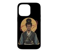 Carcasa para iPhone 14 Pro MAX Guerrero Samurai Africano Katana Negro Historia Mes Bushido