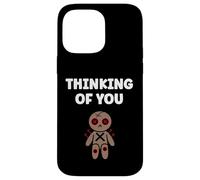 Carcasa para iPhone 14 Pro MAX Halloween Horror Funny Quote Thinking of You Voodoo Doll