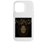 Carcasa para iPhone 14 Pro MAX Hamsa Mano de Fátima Mandala Evil Eye Protección Espiritual