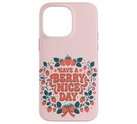 Carcasa para iPhone 14 Pro MAX Have A Berry Nice Day Retro Cute Strawberry Groovy Aesthetic