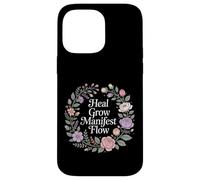 Carcasa para iPhone 14 Pro MAX Heal Grow Manifest Flow Mentalidad de Bienestar Espiritual