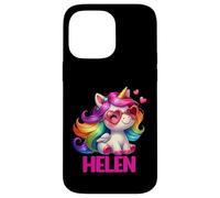 Carcasa para iPhone 14 Pro MAX Helen Nombre Personalizado Colorido Unicornio Mujer Ni