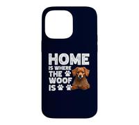 Carcasa para iPhone 14 Pro MAX Home is Where The Woof Is Cute Kokoni Grecia Dog Lover Owner