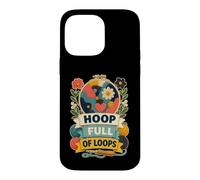 Carcasa para iPhone 14 Pro MAX Hoop Full of Loops Aguja Lana Flores Manualidades
