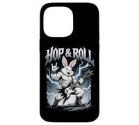 Carcasa para iPhone 14 Pro MAX Hop and Roll Heavy Metal Bunny Rabbit Guitarra Eléctrica Rocker