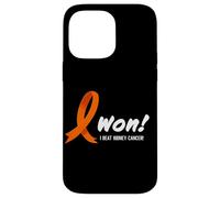 Carcasa para iPhone 14 Pro MAX I Beat Kidney Cancer. I Won! Orange Ribbon For Survivors