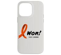 Carcasa para iPhone 14 Pro MAX I Beat Leukemia Graphic, I Won! Orange Ribbon For Survivors