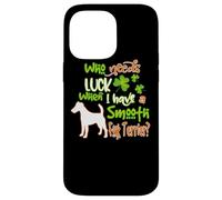 Carcasa para iPhone 14 Pro MAX I Have A Smooth Fox Terrier Dog Lucky Funny St Patricks Day