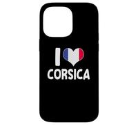 Carcasa para iPhone 14 Pro MAX I Love Corsica Francia Bandera Corazón Orgullo Córcega