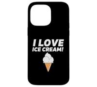 Carcasa para iPhone 14 Pro MAX I Love Ice Cream Party Outfit Vanilla Soft Serve Gelato Cone