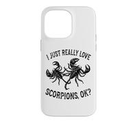 Carcasa para iPhone 14 Pro MAX I Love Scorpions Ok - Escorpión Lindo y Divertido