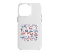 Carcasa para iPhone 14 Pro MAX I Love The Taste of Freedom Vintage American Foods Gráfico