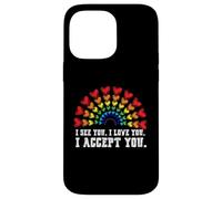 Carcasa para iPhone 14 Pro MAX I See I Love You I Accept You LGBTQ Ally Gay Pride