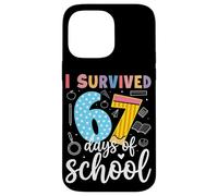 Carcasa para iPhone 14 Pro MAX I Survived 67 Days of School Funny Back to School 100th Day
