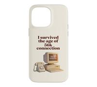 Carcasa para iPhone 14 Pro MAX I Survived The Age of 56k Connection: Funny Dial-Up PC Humor