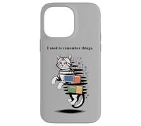 Carcasa para iPhone 14 Pro MAX I Used to Remember Things... Funny PC Inept Cat Retro