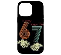 Carcasa para iPhone 14 Pro MAX I Was 6 Now I'm 7 Funny 7th Birthday Retro Hands Meme Girls