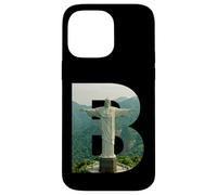 Carcasa para iPhone 14 Pro MAX Iconic Brasil Paisaje Cristo Redentor Letra B
