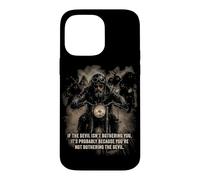 Carcasa para iPhone 14 Pro MAX If The Devil Isn'T Bothering You... Men Christian Motorcycle