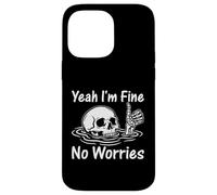 Carcasa para iPhone 14 Pro MAX I'm Fine No Worries Esqueleto Divertido Humor Sarcástico