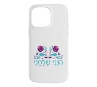 Carcasa para iPhone 14 Pro MAX Isaías 6:8 Hineni Shelacheni Hebreo Aquí Estoy Enviarme Flor