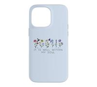 Carcasa para iPhone 14 Pro MAX It Is Well with My Soul Women Christian Themed Bible Verse