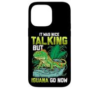 Carcasa para iPhone 14 Pro MAX It Was Nice Talking but Iguana Go Now Iguana Funny Pun