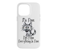 Carcasa para iPhone 14 Pro MAX It's Fine Im Fine Everything Fine Funny German Shepherd Dog0