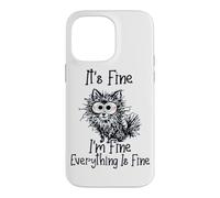 Carcasa para iPhone 14 Pro MAX It's Fine I'm Fine Everything is Fine Funny Pomerania Dog