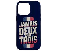 Carcasa para iPhone 14 Pro MAX Jamais Deux Sans Trois Francia FRA Vintage