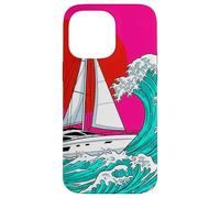 Carcasa para iPhone 14 Pro MAX Japanese Wave Sailboat Sailing Boating Club Sailor