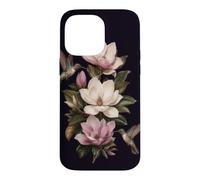 Carcasa para iPhone 14 Pro MAX Jardín botánico de Flores de Magnolia de colibrí