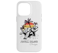 Carcasa para iPhone 14 Pro MAX Jekyll Island Georgia Sea Turtle Preserve 70s Estilo Retro