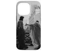 Carcasa para iPhone 14 Pro MAX Jesucristo Arrestado Poncio Pilato Pintura Bíblica Negro