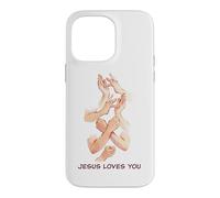 Carcasa para iPhone 14 Pro MAX Jesus Loves You - American Sign Language Watercolor