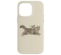 Carcasa para iPhone 14 Pro MAX Jesús Montando Maine Coon Divertido Cristiano para Gatunos