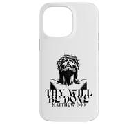Carcasa para iPhone 14 Pro MAX Jesús Tu Voluntad Hágase Verso de la Biblia Católica Mateo 6 10