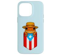 Carcasa para iPhone 14 Pro MAX Jibaro Coqui Frog Puerto Rico Bandera Boricua Pocket Borinquen