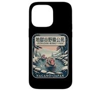 Carcasa para iPhone 14 Pro MAX Jigokudani Snow Onsen Monkeys Nagano Park Japón Souvenir