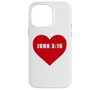 Carcasa para iPhone 14 Pro MAX John 3:16 God So Loved The World Bible Verse Reference Heart