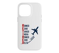 Carcasa para iPhone 14 Pro MAX Jubilación piloto de avión del Alfabeto fonético Retirado 2028
