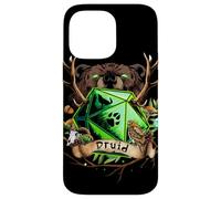 Carcasa para iPhone 14 Pro MAX Juego de rol D20 Dados para Druida Bear Pen and Paper