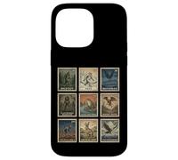 Carcasa para iPhone 14 Pro MAX Juego de Sellos Cryptid Bigfoot Yeti Mothman Legendary Creatures
