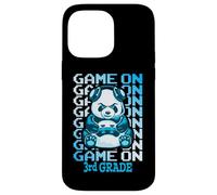 Carcasa para iPhone 14 Pro MAX Juego en 3er Grado Regreso a la Escuela Funny Panda Bear Gamer