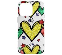 Carcasa para iPhone 14 Pro MAX Juneteenth Graphic For Black Women Red Yellow Green Heart
