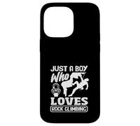 Carcasa para iPhone 14 Pro MAX Just A Boy Who Loves Rock Climbing Kids Escalador