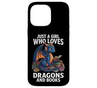 Carcasa para iPhone 14 Pro MAX Just A Girl Who Loves Dragons and Books Lector De Fantasía