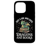 Carcasa para iPhone 14 Pro MAX Just A Girl Who Loves Dragons and Books Lector De Fantasía